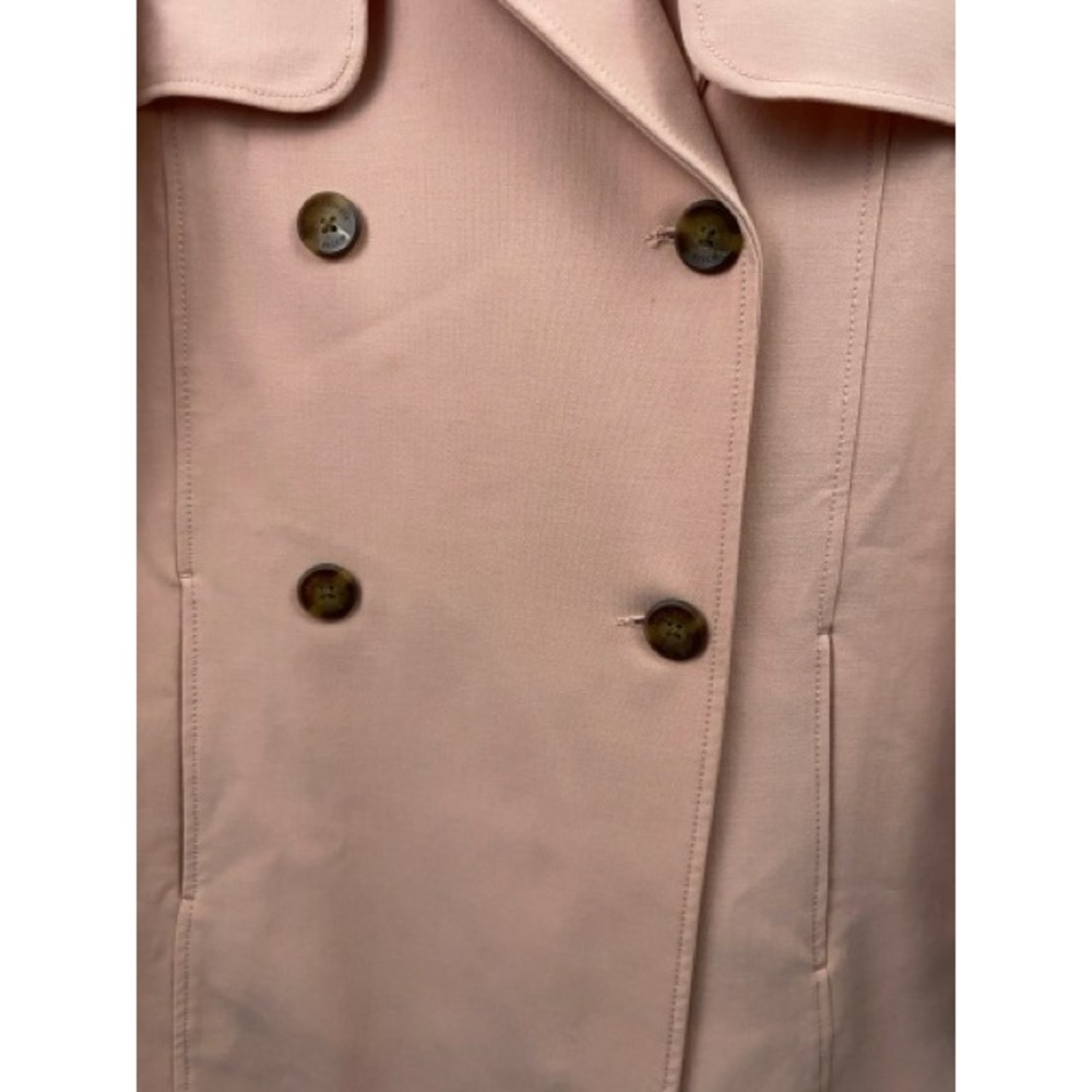 Abercrombie & Fitch Pink Double Breasted Trench Coat Women Small Blush Jacket - Picture 6 of 10